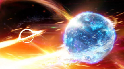 Černá díra spolkla neutronovou hvězdu. Naznačují to vlny ve vesmíru