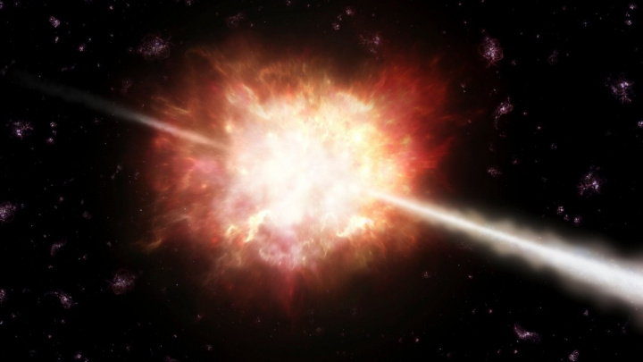 Ozvěna výbuchu gama paprsků může být rychlejší než světlo