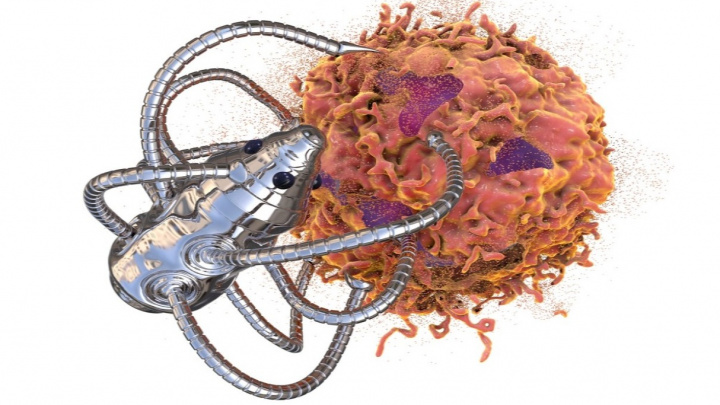 Šikovný nanorobot vám přinese léky a odřízne nádor