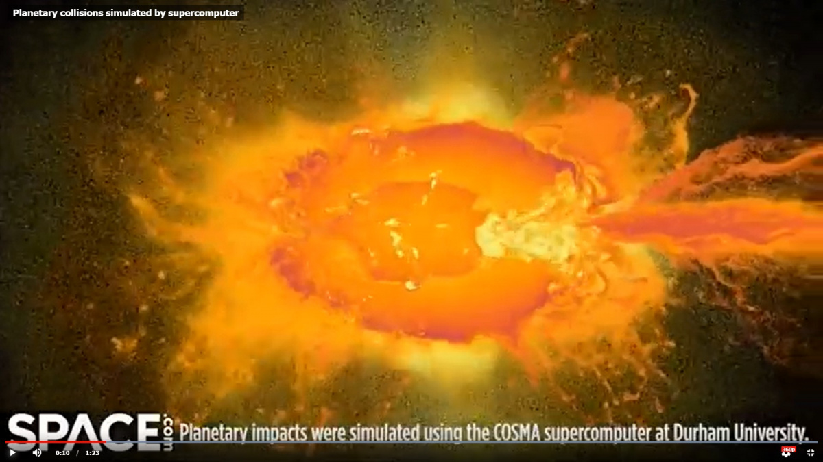 Animace ukazuje brutální srážku Země s cizí planetou