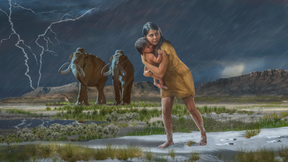 Vědci sestavili ze stop příběh ženy a dítěte z doby ledové