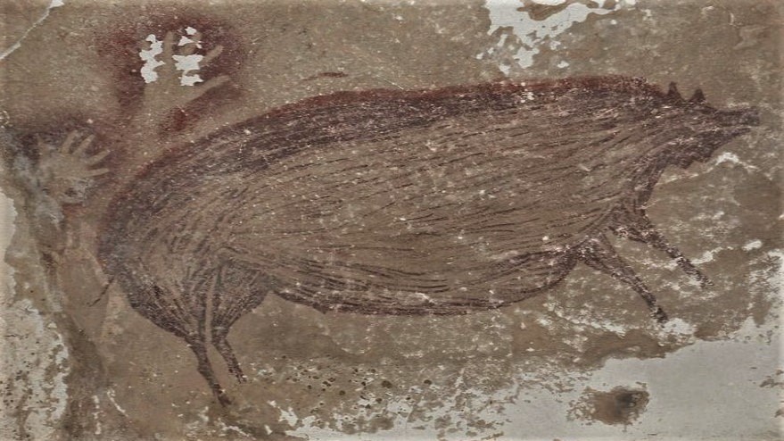 Není to Manet ani Dalí, ale... Nejstarší jeskynní malba člověka zobrazuje prase