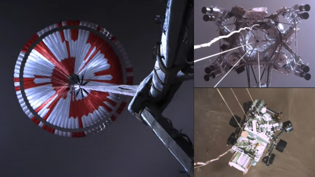 Zveřejněno video z přistání Perseverance na Marsu. Je dokonalé