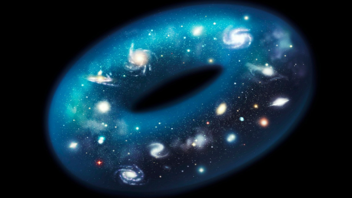 Vesmír může vypadat jako nafukovací kruh. Naznačil to počítačový model