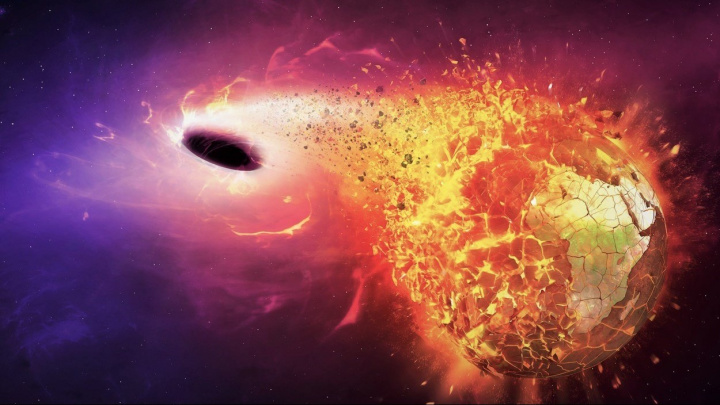 Jak by vypadal konec Země v chřtánu černé díry?