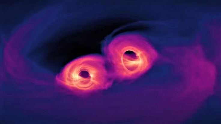 Ve vzdálené galaxii se schyluje k srážce dvou temných monster