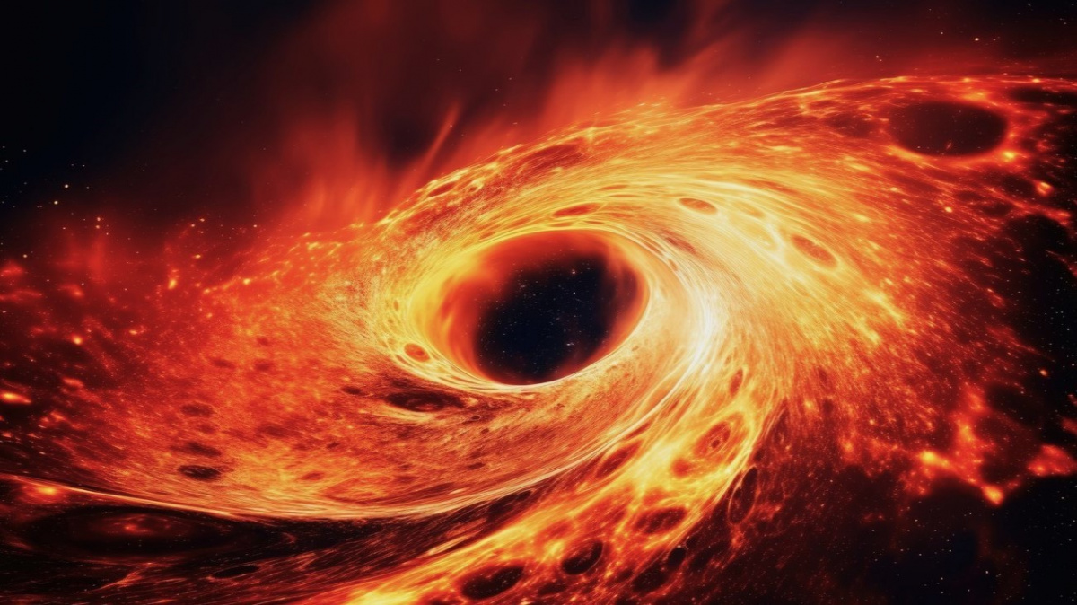 Astronomové poprvé změřili hmotu padající do chřtánu gigantické černé díry