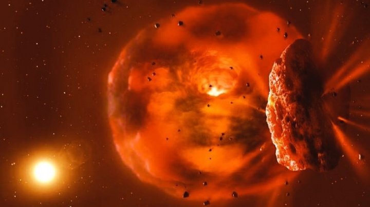 Astronomové poprvé spatřili záblesk ze srážky planet