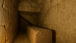 pyramida uvnitr