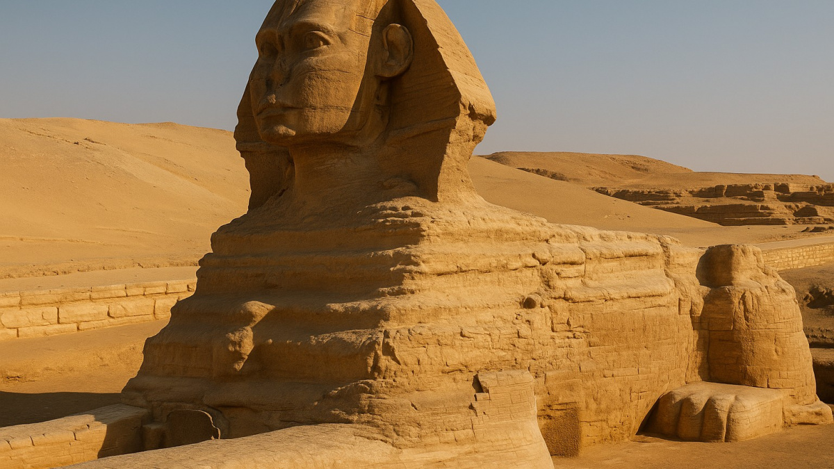 Flákači z Egypta? Sfingu postavili lidé jen zčásti, práci si prý dost ulehčili