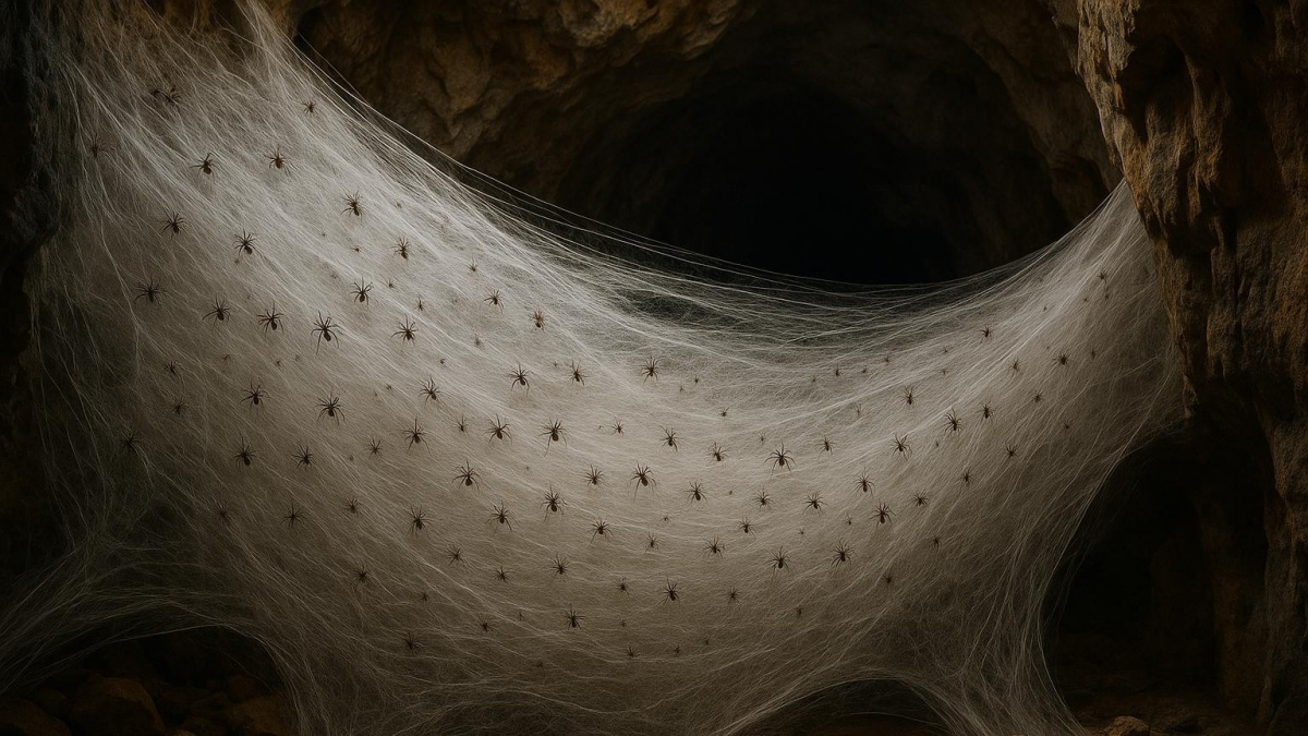 Sto tisíc pavouků v jediné jeskyni! Češi objevili pavučinovou megastrukturu