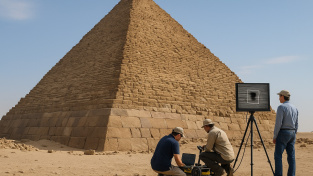 Gíza ještě neřekla poslední slovo: nové skeny naznačují tajný vstup do pyramidy