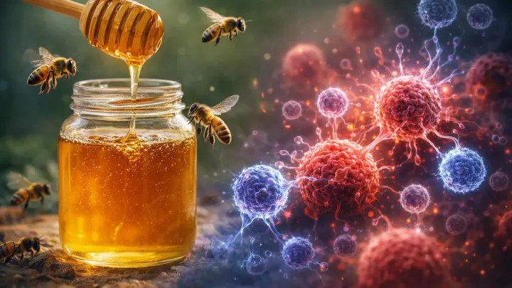 Včelí med není jen sladidlo — studie na myších ukazují, že aktivuje přesně ty imunitní mechanismy, které zabíjejí nádorové buňky