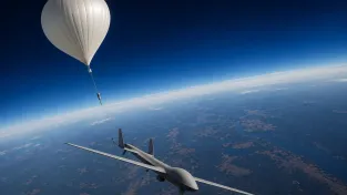 Ukrajinští vojáci vypustili dron z balonu ve výšce 8 kilometrů. Vítr udělal zbytek
