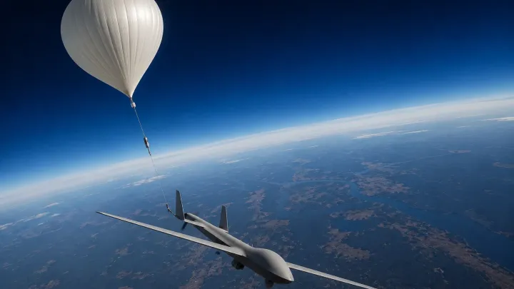 Ukrajinští vojáci vypustili dron z balonu ve výšce 8 kilometrů. Vítr udělal zbytek