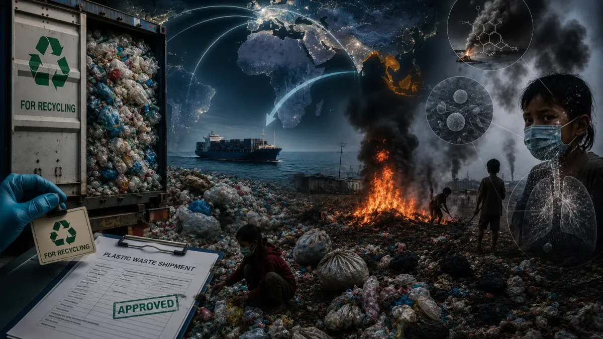Váš plast jede na recyklaci do Asie. Tam ho spálí pod širým nebem a dym vdechují jejich děti