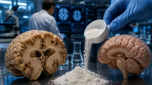 Kreatin v mozku pacienta s Alzheimerovou chorobou. První klinická studie přinesla výsledky, které mění otázky