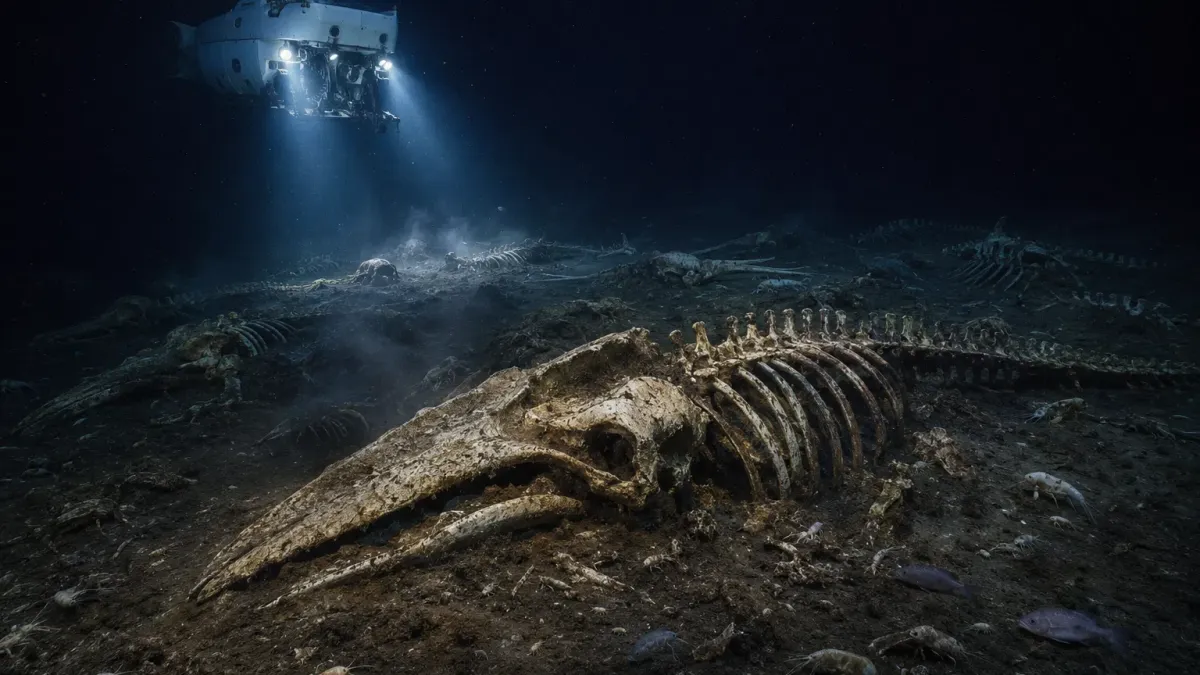 Na dně Indického oceánu leží velrybí hřbitov táhnoucí se 1 200 kilometrů. Ukrývá nový druh a fosil starý 5,3 milionu let