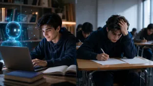 Domácí úkoly lepší o pětinu, zkoušky horší o pětinu: Největší studie o AI ve školách odhaluje alarmující paradox