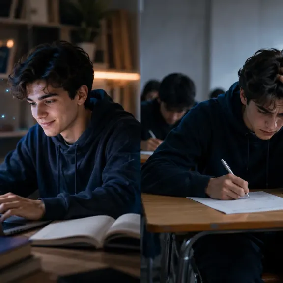 Domácí úkoly lepší o pětinu, zkoušky horší o pětinu: Největší studie o AI ve školách odhaluje alarmující paradox