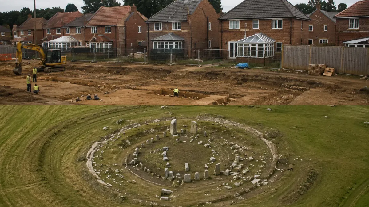 Předchůdce Stonehenge našli archeologové pod cizí obývací místností — a je o 500 let starší