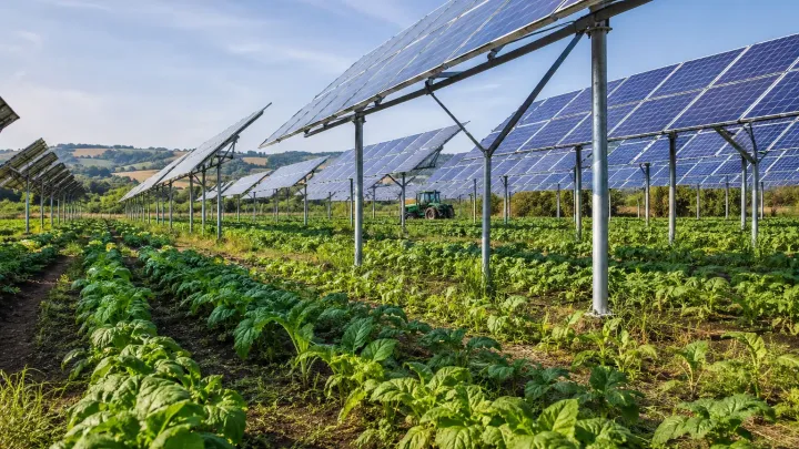Stín ze solárních panelů šetří vodu i plodiny, agrivoltaika mění pravidla hry