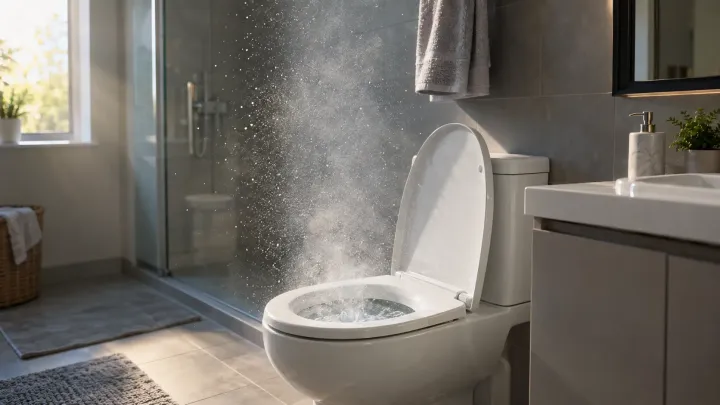 Kapičky ze záchodu se vznášejí ve vzduchu déle, než byste čekali