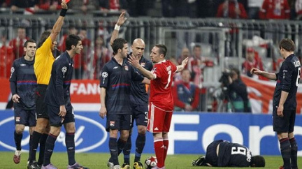 Bouřlivák Ribéry viděl během pár vteřin červenou