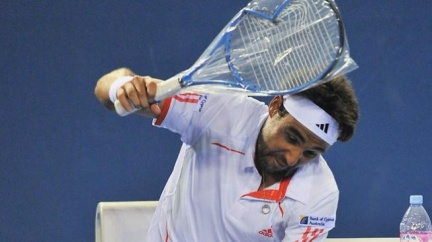 Baghdatis dostal za čtyři rozmlácené rakety pokutu