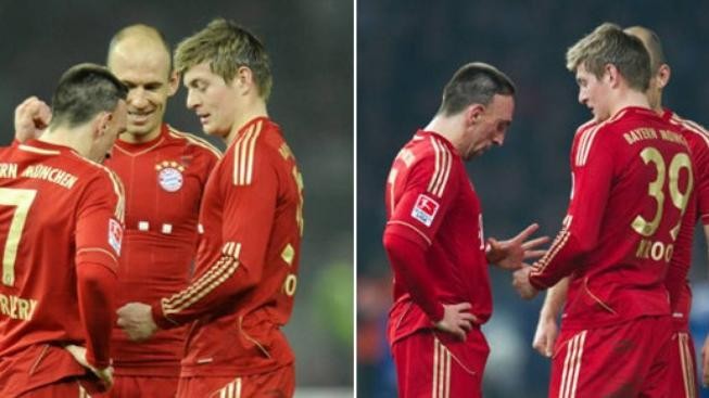 Ribéry s Kroosem si střihli o to, kdo zahraje přímý kop