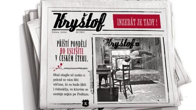 Kryštof má album přes inzerát. Fanoušci, těšte se!