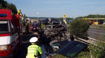 Černé ráno: Tragická nehoda blokovala dálnici D5, provoz se zastavil na 4 hodiny