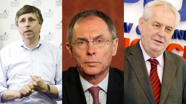 Nový prezident vzejde z trojlístku Fischer, Švejnar a Zeman