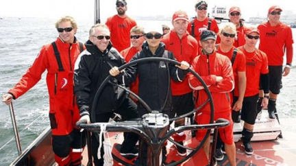 Salma Hayek řídila jachtu v závodu Volvo Ocean Race