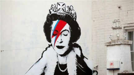 Královnino jubileum oslavil novým graffiti i umělec Banksy