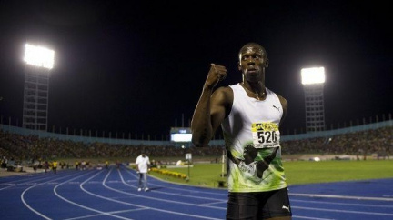 Sprinterská světová legenda Usain Bolt přistál v Ostravě