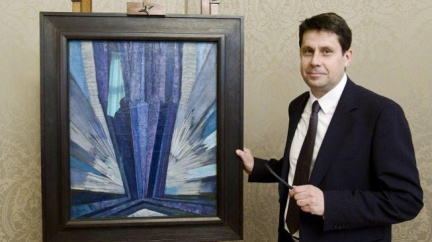 Padl aukční rekord! Kupkův obraz Tvar modré se prodal za 55,75 milionu