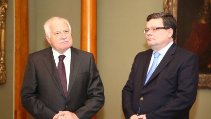 Klaus po schůzce: Vondra výjimečný ministr