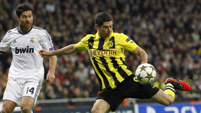 Lewandowski čtyřmi góly zařídil výhru Dortmundu nad Realem 4:1