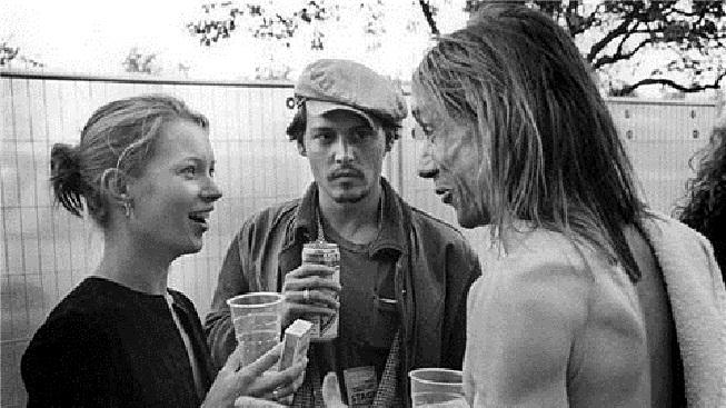 Kate Moss, Johnny Depp a Iggy Pop
