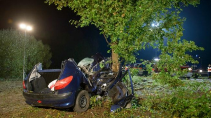 Dvacetiletý řidič na Silvestra narazil na Vysočině do stromu. Nehodu nepřežil
