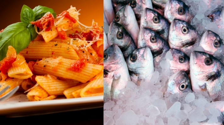 Těstoviny, maso, ryby. Italské restaurace a obchody poskytují jídlo chudým