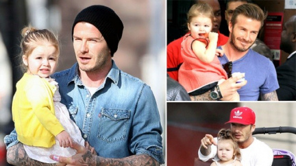 Ta se ale má! Sexy tatínek David Beckham nepustí svou dceru Harper z náruče