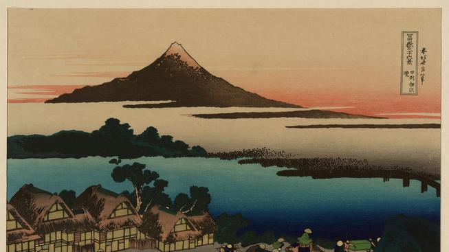 Grafika z cyklu Třicet šest pohledů na horu Fuji