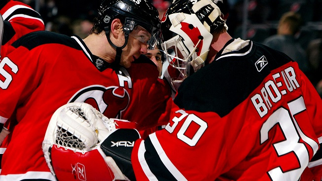 Radost v New Jersey. Eliáš i Brodeur jsou připraveni hrát