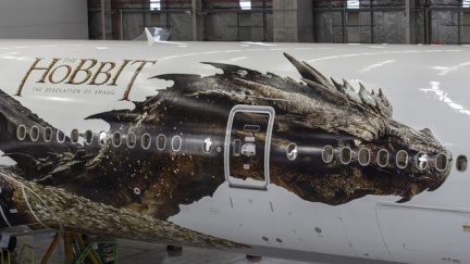 Novozélandské aerolinky ozdobil drak z Hobita