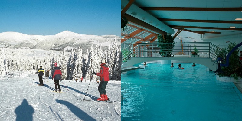 Ze sjezdovky do bazénu. Lyže a plavky s sebou!