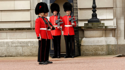 Královnin strážce si před Buckinghamským palácem střihl ve službě několik piruet