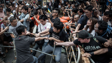 Hongkong stále demonstruje