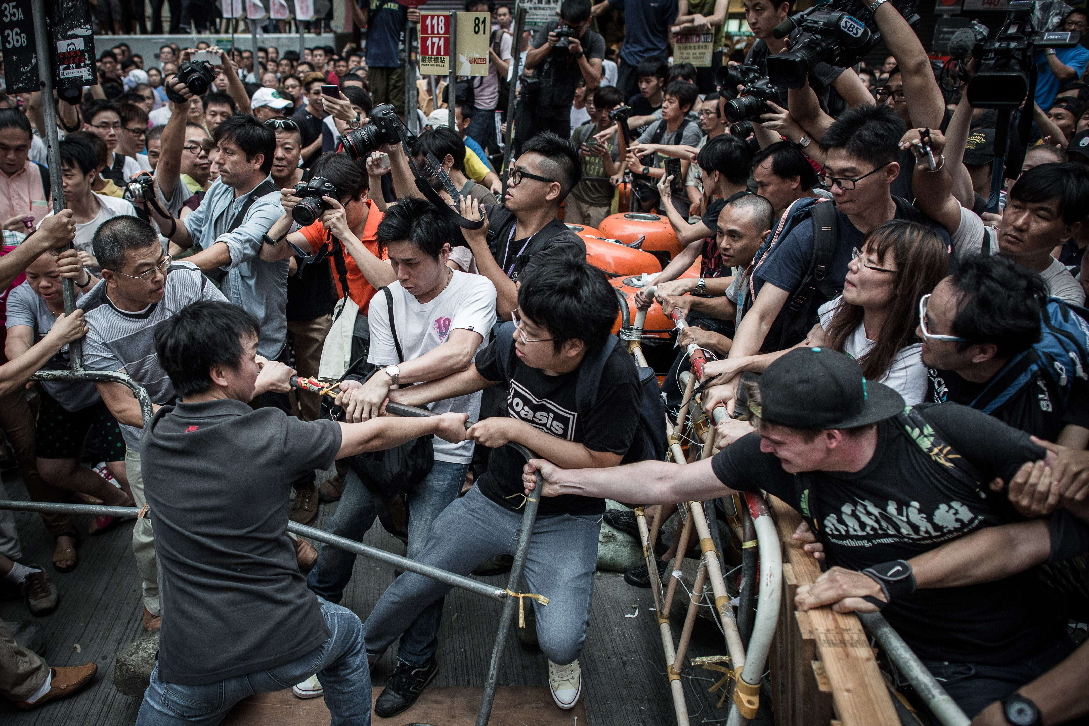 Hongkong stále demonstruje